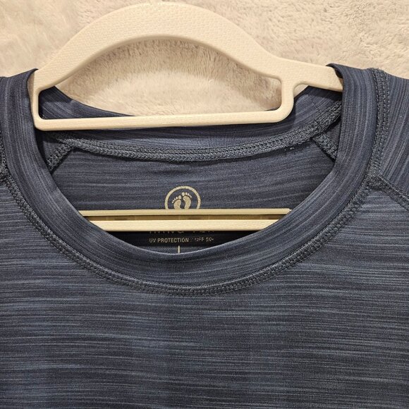 Hang Ten pull over Shirt Mens L Blue Gray UPF 50+ Grorpcore outdoor surfer hike - Picture 6 of 16